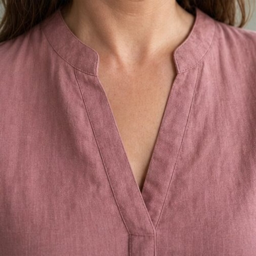 Rust Pleated Blouse - Picture 4 of 6